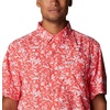 image:imageColumbia Mens Super Slack Tide Camp Shirt Short SleeveRed Hibiscus Kona Print