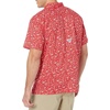 image:imageColumbia Mens Super Slack Tide Camp Shirt Short SleeveRed Spark Gamefish Print