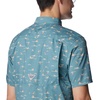 image:imageColumbia Mens Super Slack Tide Camp Shirt Short SleeveTranquil Teal Tailfins Print