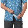 image:imageColumbia Mens Super Slack Tide Camp Shirt Short SleeveVivid Blue Tribal Fish Print