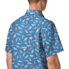 image:imageColumbia Mens Super Slack Tide Camp Shirt Short SleeveVivid Blue Tribal Fish Print