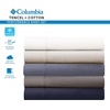image:imageColumbia Omni Freeze Super Soft Breathable MoistureWicking Cooling Sateen Flat Sheet Fitted Sheet and Pillow Case Set Luxury 4 Piece Columbia Greay King Bedsheets SetWhite