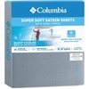 image:imageColumbia Omni Freeze Super Soft Breathable MoistureWicking Cooling Sateen Flat Sheet Fitted Sheet and Pillow Case Set Luxury 4 Piece Columbia Greay King Bedsheets SetColumbia Grey