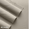 image:imageColumbia Omni Freeze Super Soft Breathable MoistureWicking Cooling Sateen Flat Sheet Fitted Sheet and Pillow Case Set Luxury 4 Piece Columbia Greay King Bedsheets SetFossil