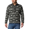 Black Checkered Peaks Tonal Print