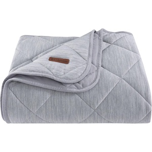 image:imageColumbia 50 x 60 Cooling Throw Blanket  Soft and Cozy Home Essentials for Bed and Living Room 80 Nylon  20 Polyethylene Heathered 6 Diamond Quilt 100 Polyester Wicking  CLB GreyClb Grey