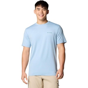 image:imageColumbia Kwick Hike Back Graphic Short Sleeve TeeRipple Blue HeatherLinear View Multi