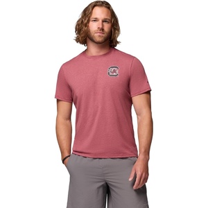 image:imageColumbia Mens Collegiate PFG Tee Short SleeveSc  Beet Heather