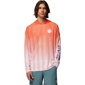image:imageColumbia Mens Collegiate Super Terminal Tackle HoodieCle  Spark OrangeWhite