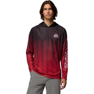 image:imageColumbia Mens Collegiate Super Terminal Tackle HoodieOs  BlackIntense Red
