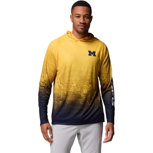 image:imageColumbia Mens Collegiate Super Terminal Tackle HoodieUm  YellowCollegiate Navy