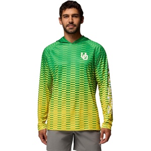 image:imageColumbia Mens Collegiate Super Terminal Tackle HoodieUo  Fuse GreenYellow Glo