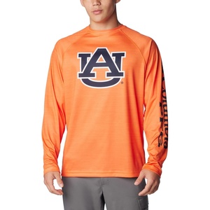 image:imageColumbia Mens Collegiate Terminal Tackle Heather Long Sleeve ShirtAub  Spark Orange Heather