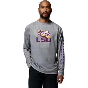 image:imageColumbia Mens Collegiate Terminal Tackle Heather Long Sleeve ShirtLsu  Columbia Grey Heather