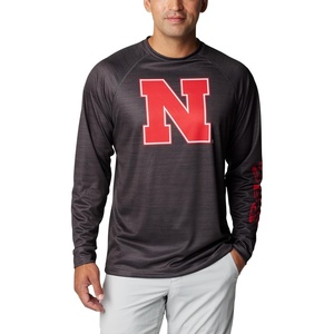 image:imageColumbia Mens Collegiate Terminal Tackle Heather Long Sleeve ShirtNeb  Shark Heather
