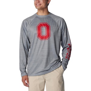image:imageColumbia Mens Collegiate Terminal Tackle Heather Long Sleeve ShirtOs  Columbia Grey Heather