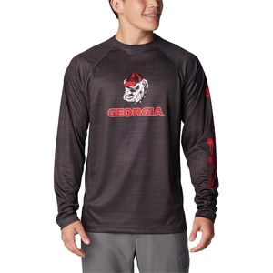 image:imageColumbia Mens Collegiate Terminal Tackle Heather Long Sleeve ShirtUga  Shark Heather