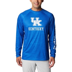 image:imageColumbia Mens Collegiate Terminal Tackle Heather Long Sleeve ShirtUk  Azul Heather