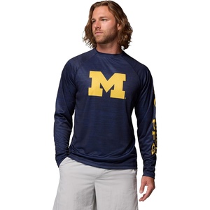 image:imageColumbia Mens Collegiate Terminal Tackle Heather Long Sleeve ShirtUm  Collegiate Navy Heather