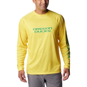 image:imageColumbia Mens Collegiate Terminal Tackle Heather Long Sleeve ShirtUo  Yellow Glo Heather