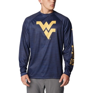 image:imageColumbia Mens Collegiate Terminal Tackle Heather Long Sleeve ShirtWv  Collegiate Navy Heather