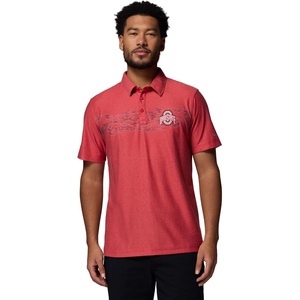 image:imageColumbia Mens Collegiate Thistletown Hills Printed PoloOs  Intense Red