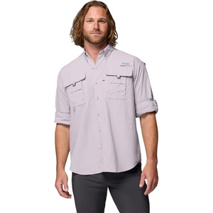 image:imageColumbia Mens PFG Bahama II Long Sleeve Fishing ShirtLavender Pearl