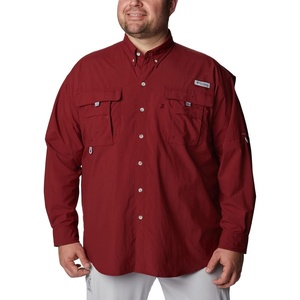 image:imageColumbia Mens PFG Bahama II Long Sleeve Fishing ShirtRed Jasper