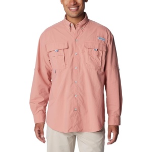 image:imageColumbia Mens PFG Bahama II Long Sleeve Fishing ShirtSandalwood Pink