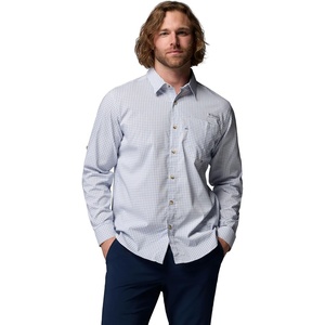 image:imageColumbia Mens PFG Harbor Peak Long Sleeve ShirtVivid Blue Micro Check