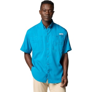 image:imageColumbia Mens PFG Tamiami II Short Sleeve Fishing ShirtBlue Echo