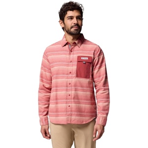 image:imageColumbia Mens PFG Uncharted Over ShirtDusty Crimson Twilights Stripe