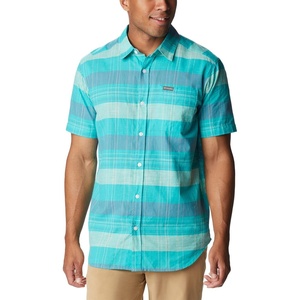 image:imageColumbia Mens Rapid Rivers Novelty Short SleeveBright Aqua Scattered Stripe