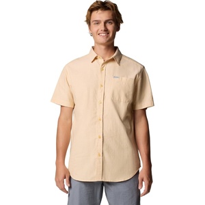 image:imageColumbia Mens Rapid Rivers Novelty Short SleeveSand Dune Diamond Dobby Chambray