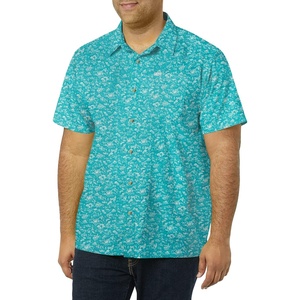 image:imageColumbia Mens Super Slack Tide Camp Shirt Short SleeveBright Aqua Gamefish Print