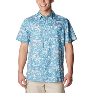 image:imageColumbia Mens Super Slack Tide Camp Shirt Short SleeveCanyon Blue Kona Kraze
