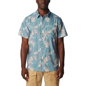 image:imageColumbia Mens Super Slack Tide Camp Shirt Short SleeveCanyon Blue Palmeria