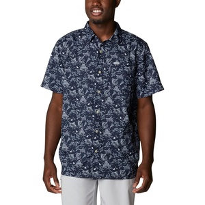 image:imageColumbia Mens Super Slack Tide Camp Shirt Short SleeveCollegiate Navy Small Mighty Marlins Print