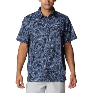 image:imageColumbia Mens Super Slack Tide Camp Shirt Short SleeveCollegiate Navy Tropic Pen Print