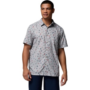image:imageColumbia Mens Super Slack Tide Camp Shirt Short SleeveCool Grey Take Me to Texas