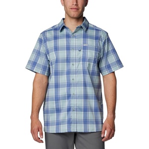 image:imageColumbia Mens Super Slack Tide Camp Shirt Short SleeveCrushed Blue Ombre Check
