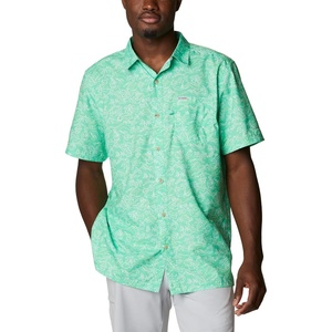 image:imageColumbia Mens Super Slack Tide Camp Shirt Short SleeveLight Jade Merry Mahi Print