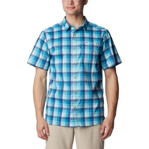 image:imageColumbia Mens Super Slack Tide Camp Shirt Short SleevePool Mid Gingham