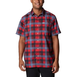 image:imageColumbia Mens Super Slack Tide Camp Shirt Short SleeveRed Jasper Multi Gingham