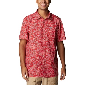 image:imageColumbia Mens Super Slack Tide Camp Shirt Short SleeveRed Spark Merry Mahi Print