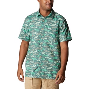 image:imageColumbia Mens Super Slack Tide Camp Shirt Short SleeveSafari Fishfinder Print