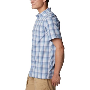 image:imageColumbia Mens Super Slack Tide Camp Shirt Short SleeveSoft Violet Mid Gingham