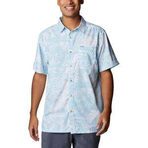 image:imageColumbia Mens Super Slack Tide Camp Shirt Short SleeveSpring Blue Hula Fish Print