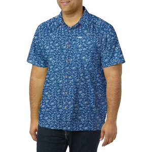 image:imageColumbia Mens Super Slack Tide Camp Shirt Short SleeveVivid Blue Gamefish Print