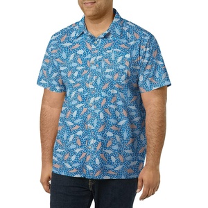 image:imageColumbia Mens Super Slack Tide Camp Shirt Short SleeveVivid Blue Tribal Fish Print